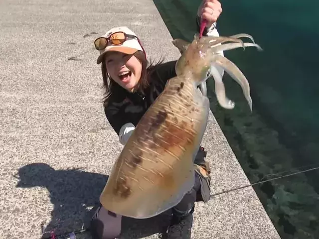 甑島に現れた巨大アオリイカ：エギングガール真衣の奇跡の釣果